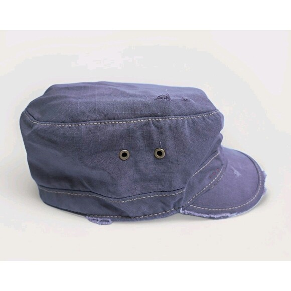 American Eagle Hat Military Style Cabbie Purple Violet Distressed Cap - Picture 5 of 9